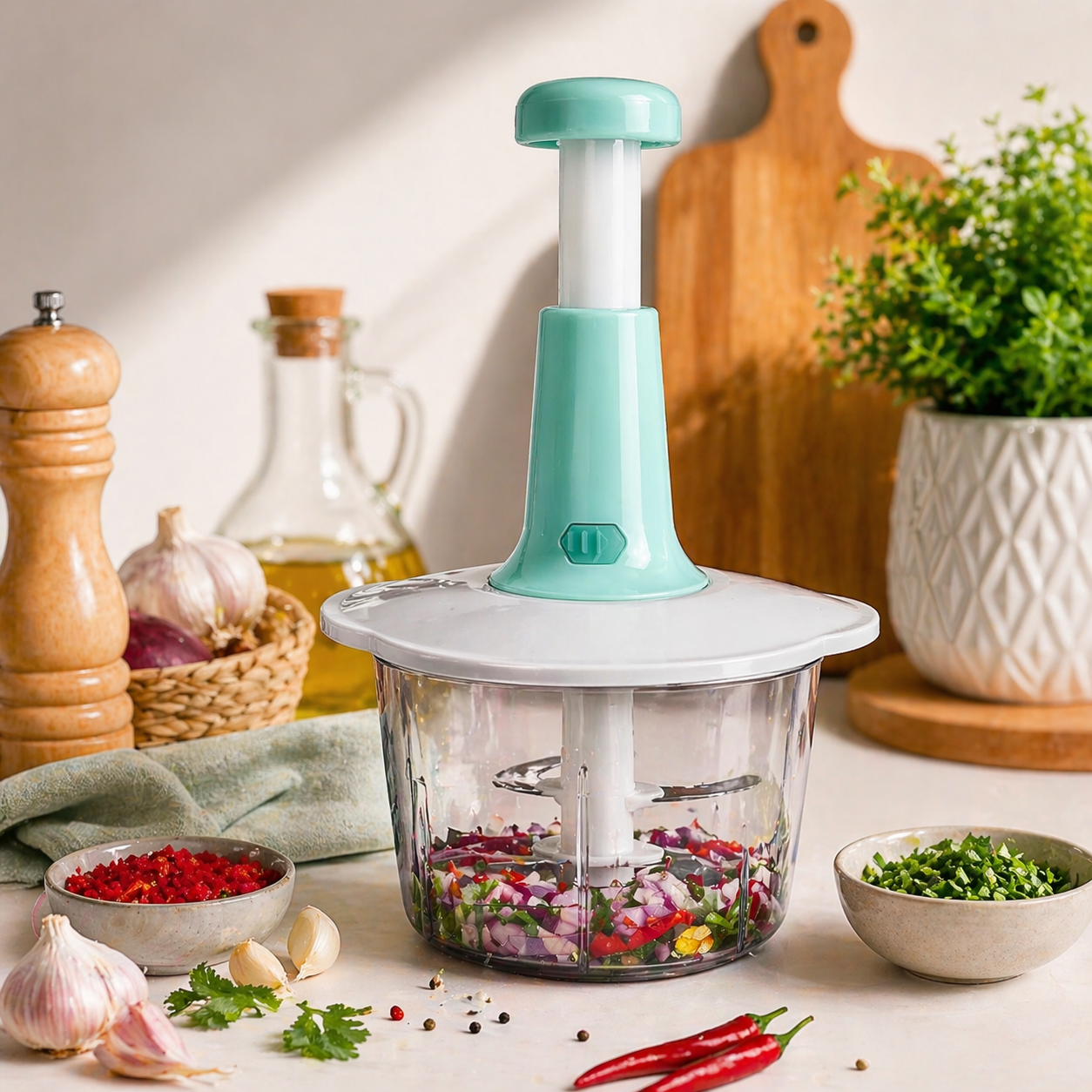 Multi-Functional Hand Press Vegetable Chopper & Dicer – Instant Kitchen Helper