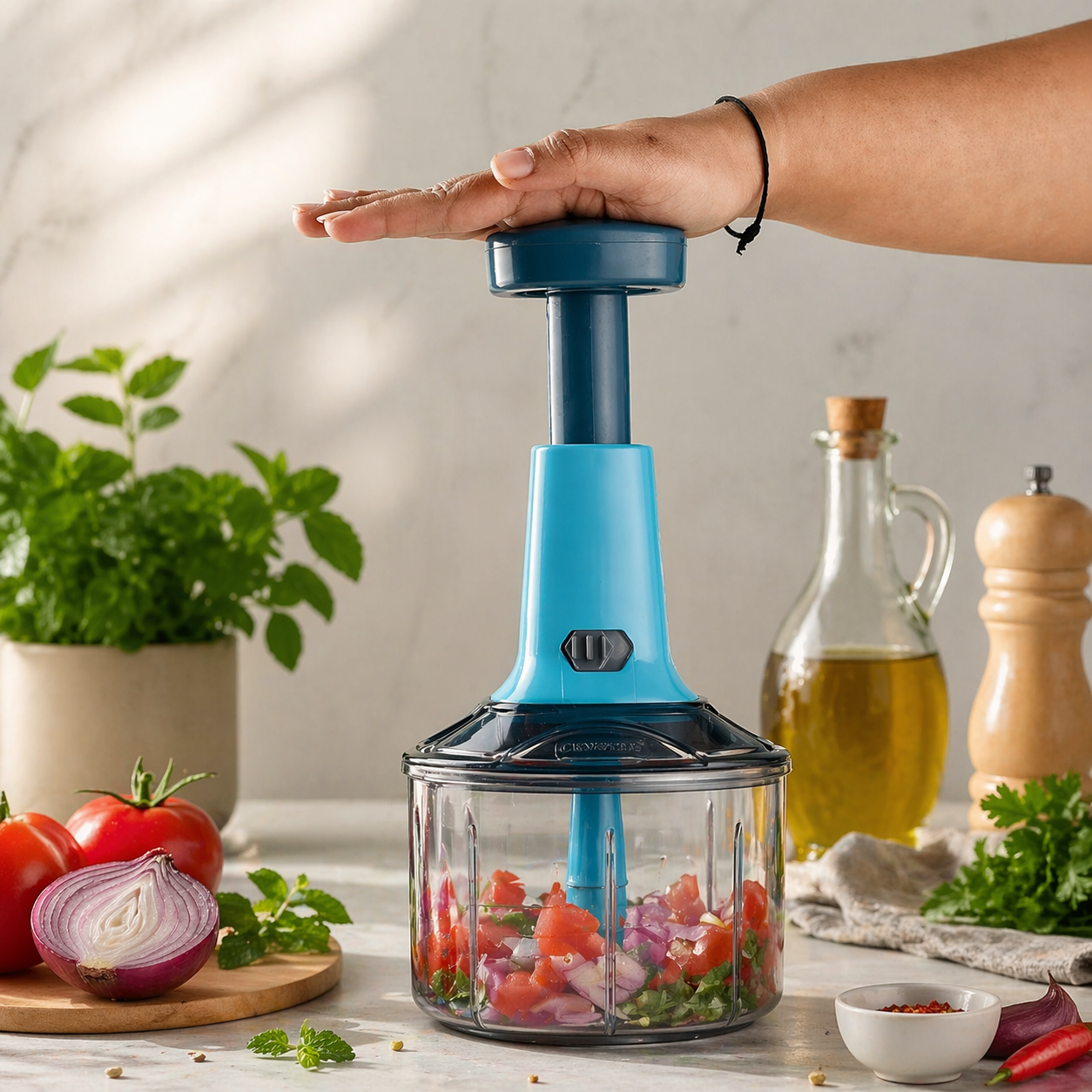 Multi-Functional Hand Press Vegetable Chopper & Dicer – Instant Kitchen Helper