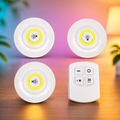 Wireless LED Puck Lights with Remote – Dimmable Under Cabinet Lighting Set