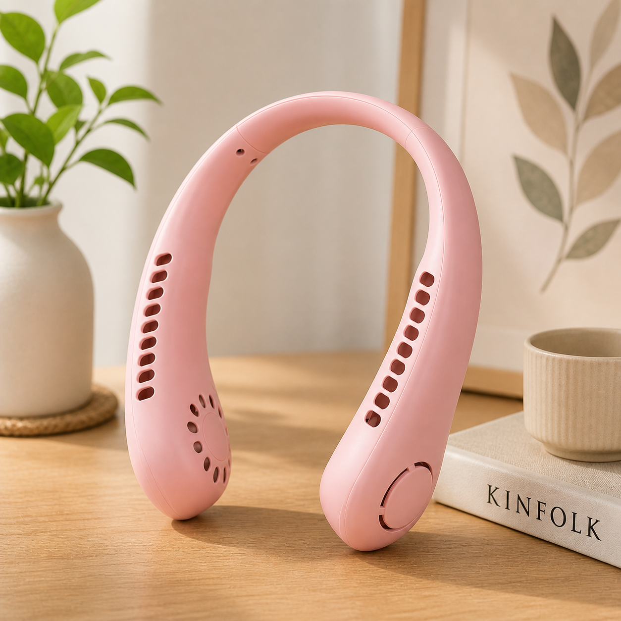 Portable Neck Fan – Hands-Free Wearable Bladeless Fan with USB Rechargeable