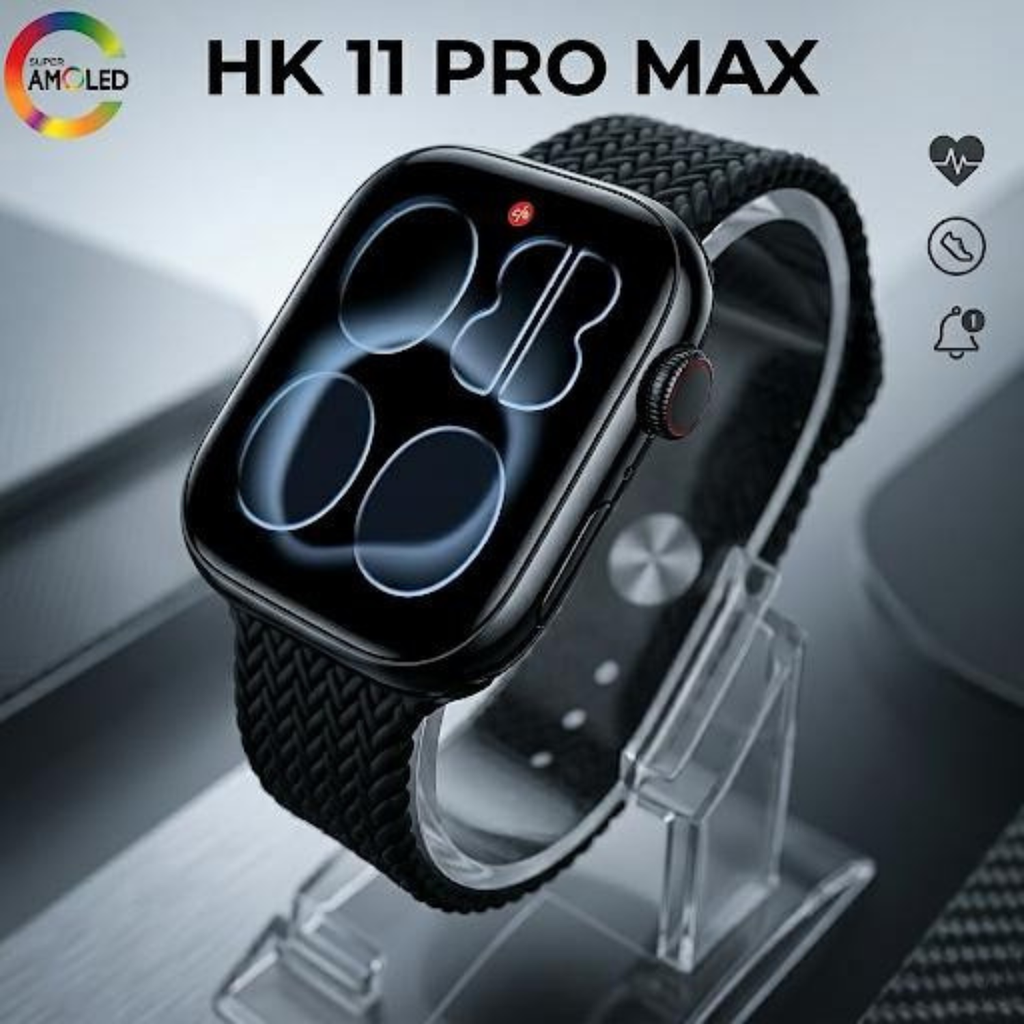 HK11 Pro Max Smart Watch – Premium Look, Amoled Display & Bluetooth Calling & Wireless Charging