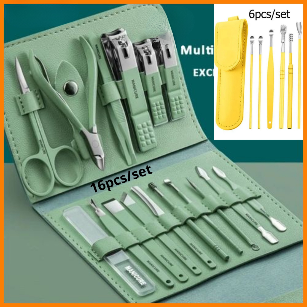 16-in-1 Professional Manicure & Nail Care Kit – Complete Grooming Set
