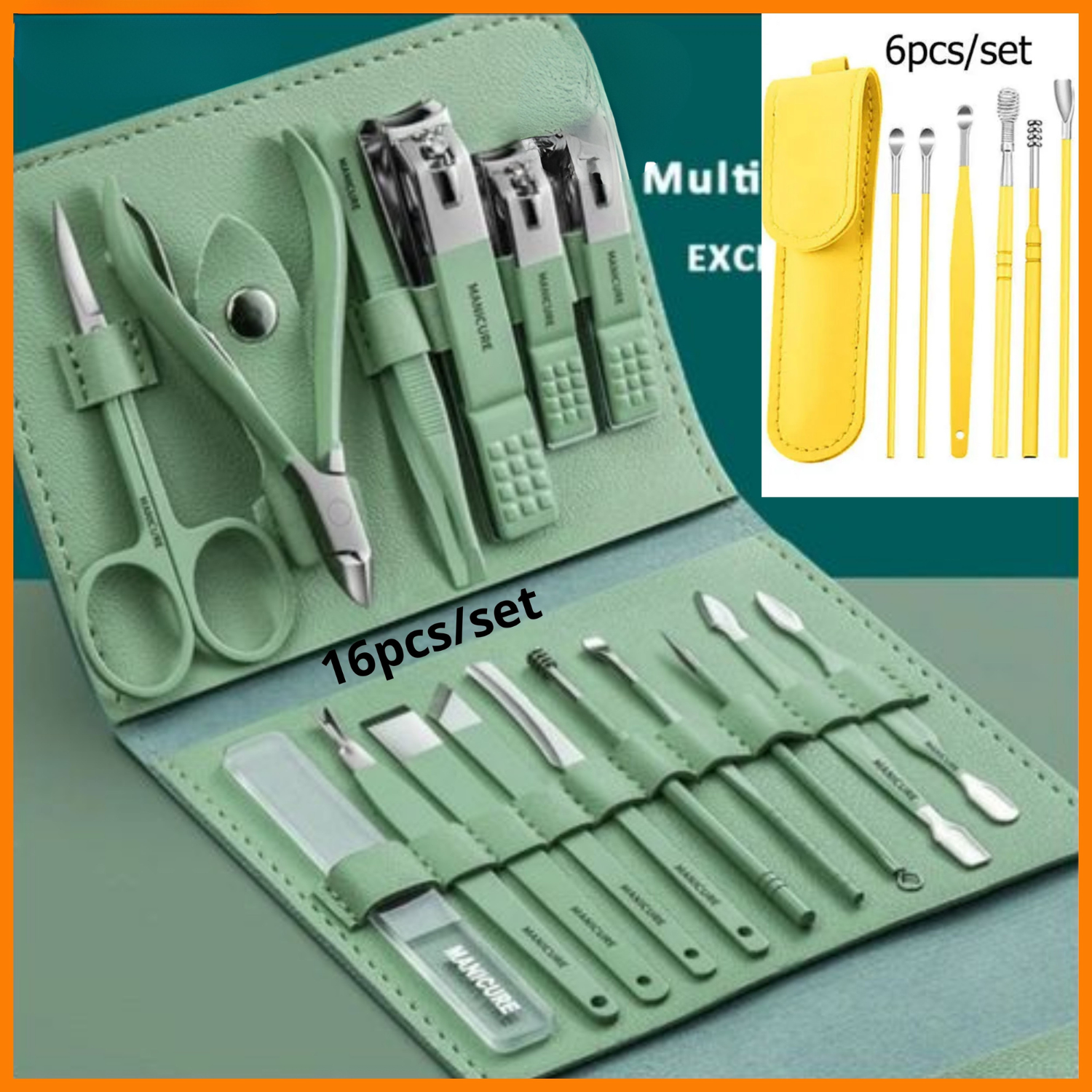 16-in-1 Professional Manicure & Nail Care Kit – Complete Grooming Set