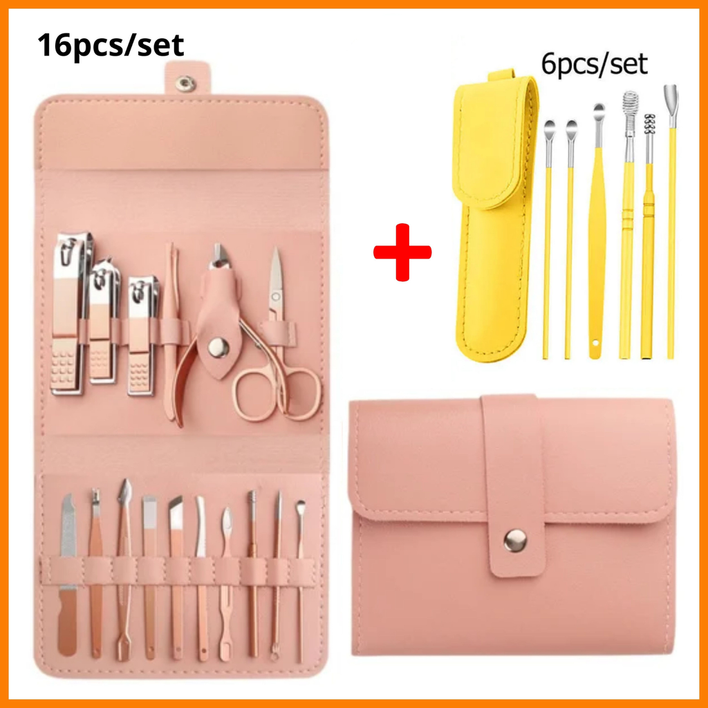 16-in-1 Professional Manicure & Nail Care Kit – Complete Grooming Set