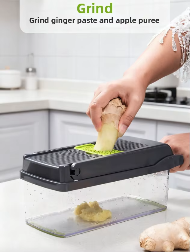 Multi-Functional Vegetable Chopper – 12-in-1 Professional Onion Cutter & Slicer