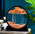 3D Moving Sand Art Liquid Motion Lamp - Round Glass Deep Sea Sandscape