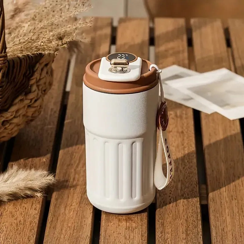 Smart LED Temperature Display Coffee Cup – Insulated Travel Mug