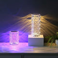 Rose Crystal Diamond Table Lamp - 16 Color Changing RGB Night Light