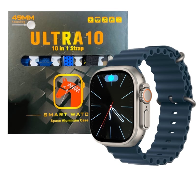 Ultra 10 Smart Watch Series - 49mm Space Aluminum Case with 10-in-1 Interchangeable Straps
