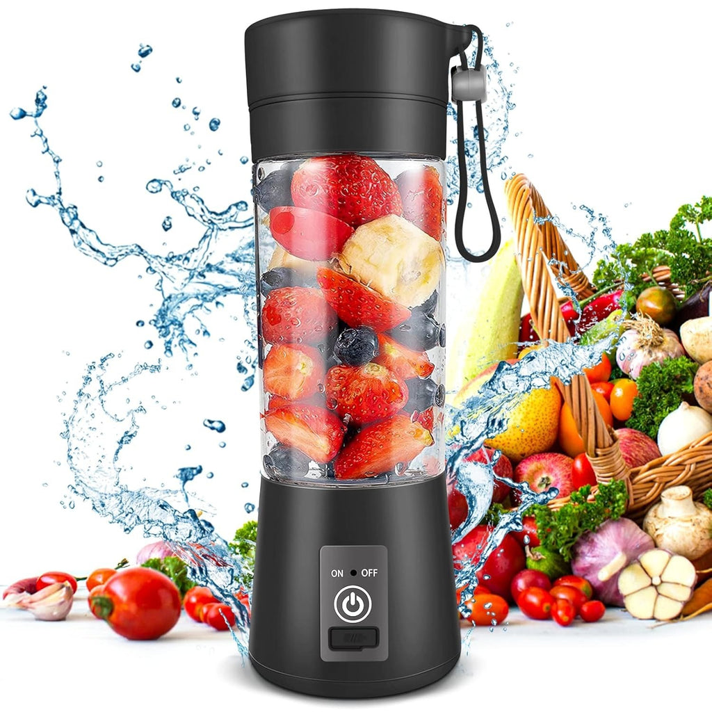 Portable Electric Juicer Blender – 6 Blades Rechargeable Smoothie Maker