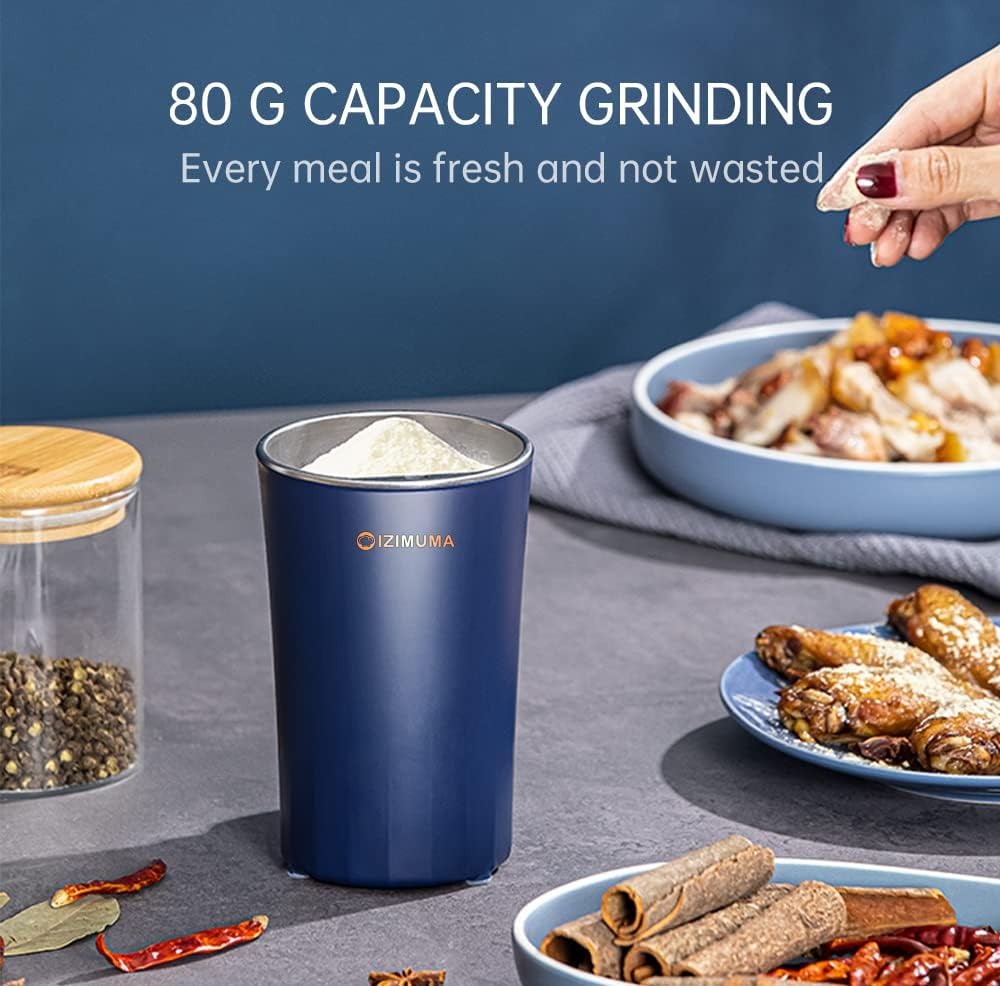 Electric One-Touch Coffee & Spice Grinder – Portable Kitchen Grinder