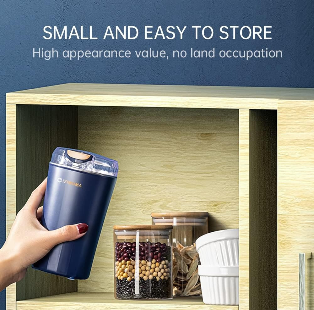 Electric One-Touch Coffee & Spice Grinder – Portable Kitchen Grinder