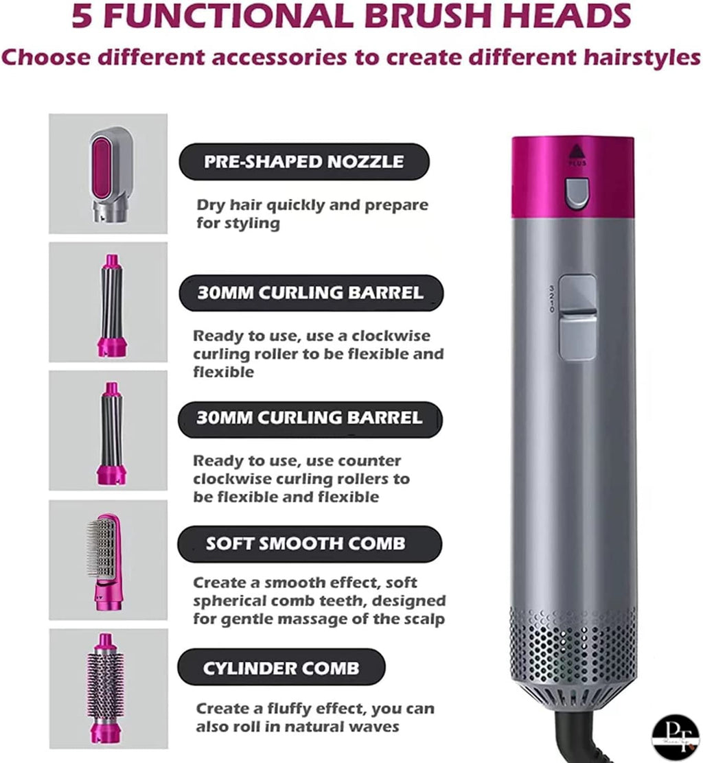5-in-1 Professional Air Styler & Hair Dryer - Multi-Functional Hair Styling Tool