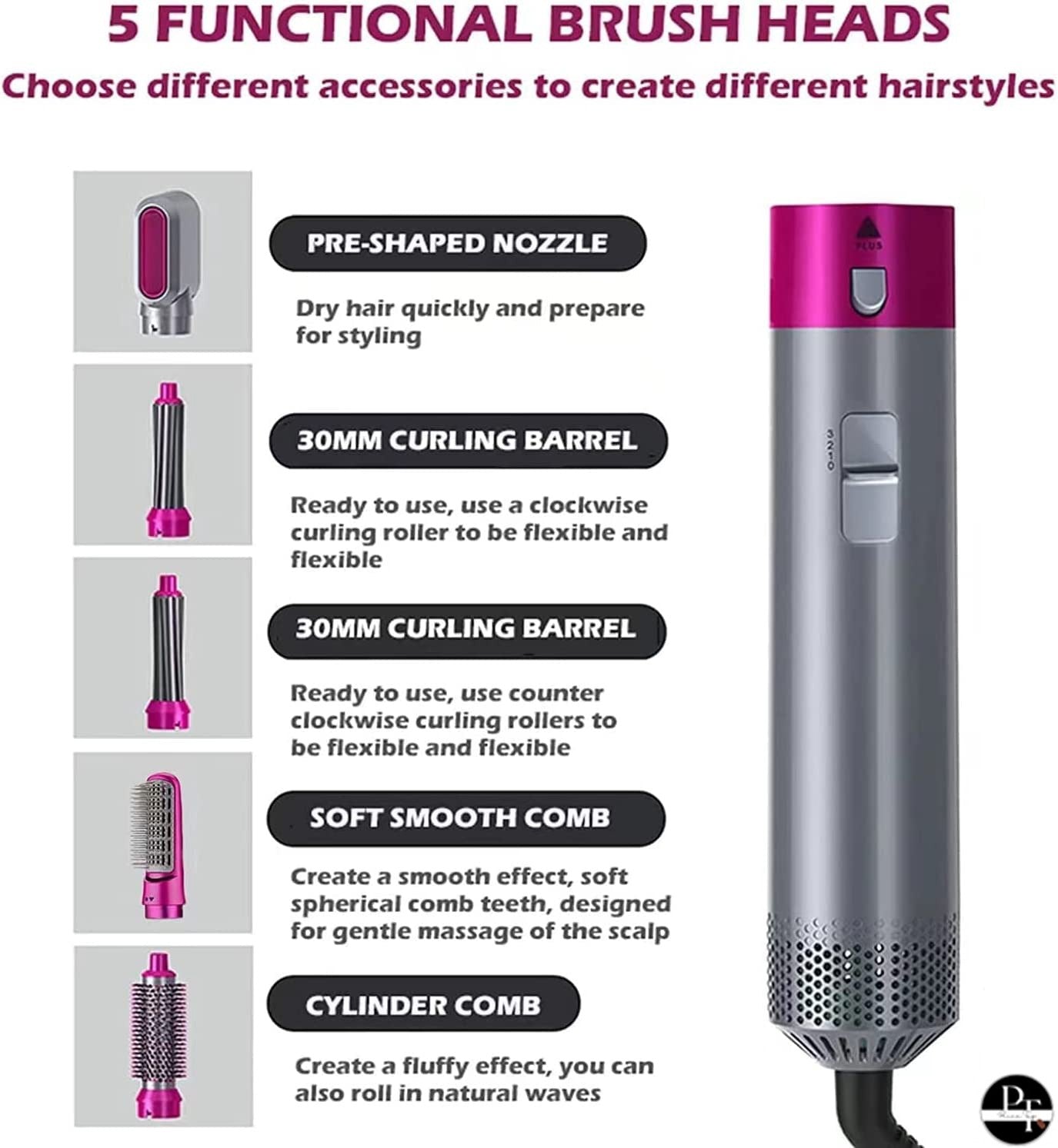 5-in-1 Professional Air Styler & Hair Dryer - Multi-Functional Hair Styling Tool