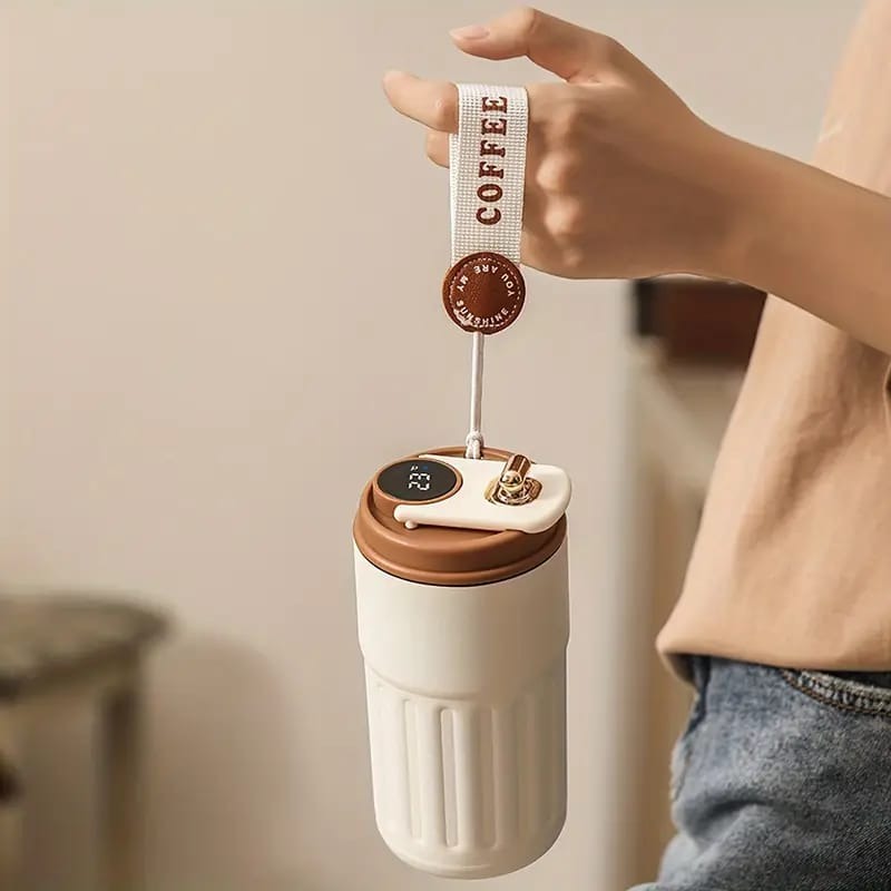 Smart LED Temperature Display Coffee Cup – Insulated Travel Mug