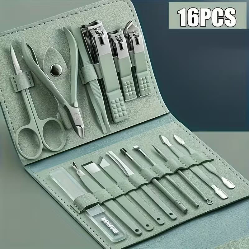 16-in-1 Professional Manicure & Nail Care Kit – Complete Grooming Set