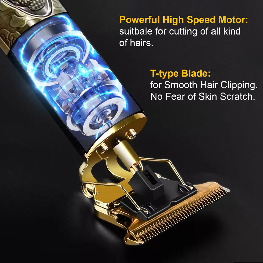 Professional T9 Electric Hair Trimmer – Cordless Grooming Kit