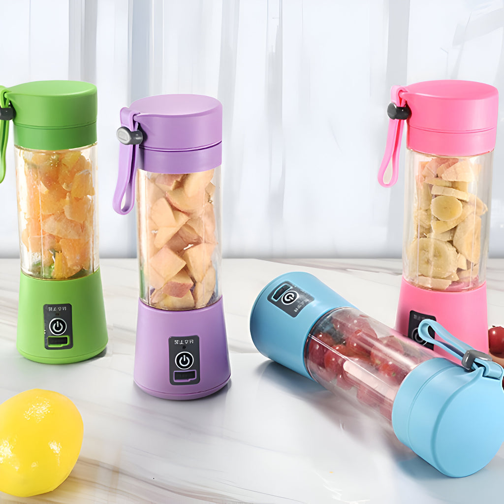 Portable Electric Juicer Blender – 6 Blades Rechargeable Smoothie Maker