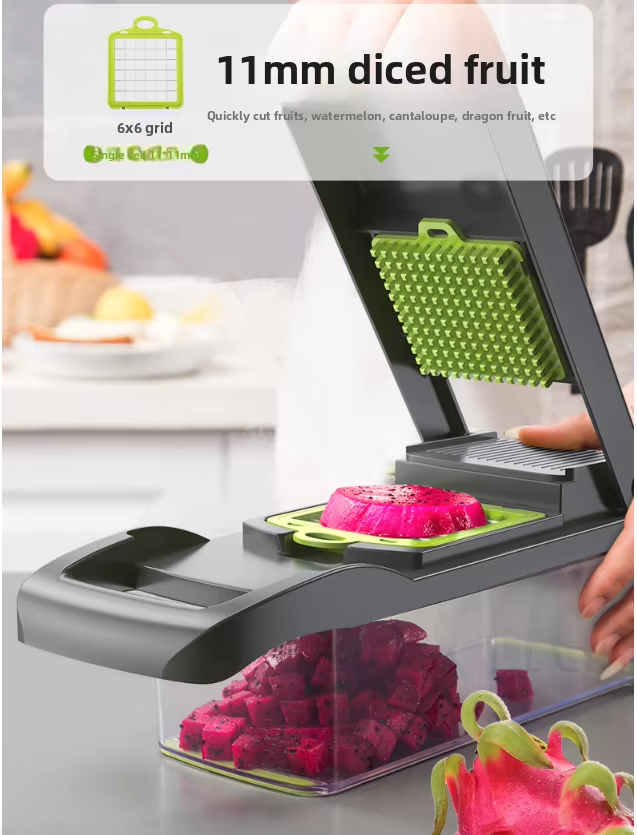 Multi-Functional Vegetable Chopper – 12-in-1 Professional Onion Cutter & Slicer