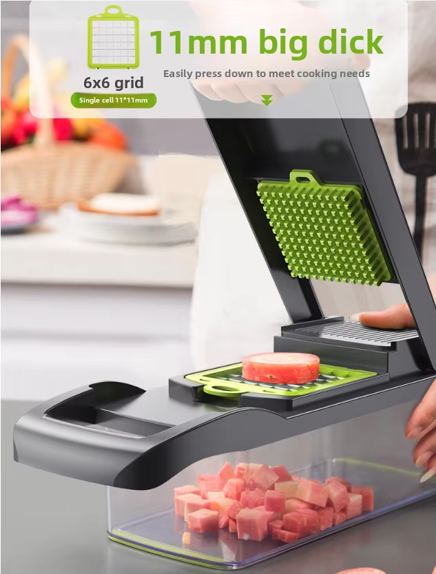 Multi-Functional Vegetable Chopper – 12-in-1 Professional Onion Cutter & Slicer